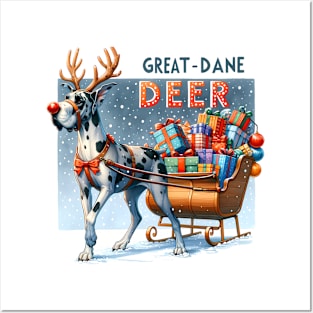 Great Dane Deer Posters and Art